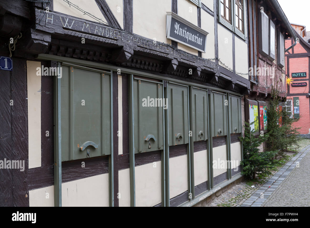 Ancienne Half-Timbered Maisons de Quedlinburg, Allemagne Banque D'Images Ancienne Half-Timbered Maisons de Quedlinburg, Allemagne Banque D'Images