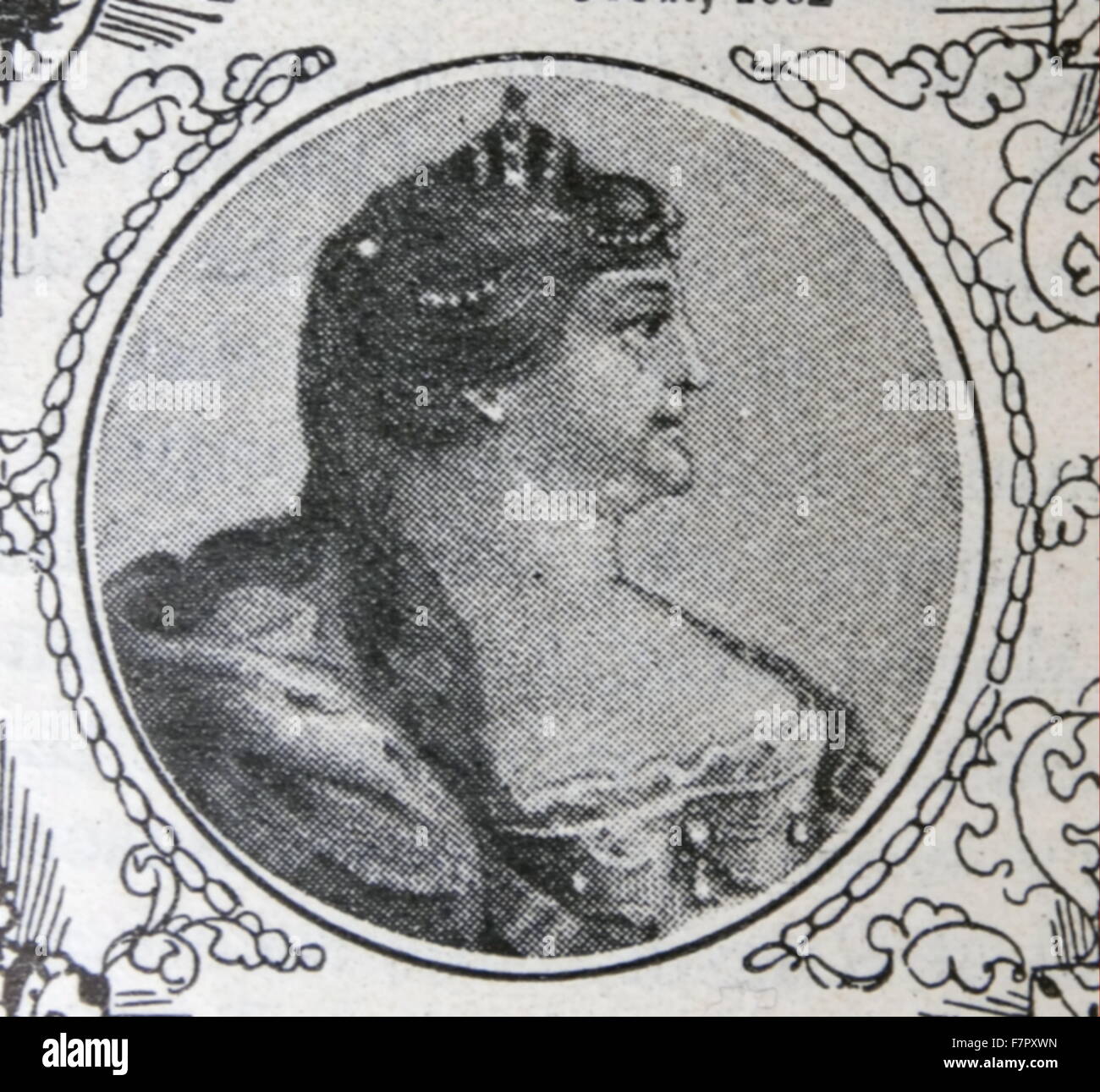 Anne (1665 - 1714) Reine d'Angleterre, d'Écosse et d'Irlande de 1702. Le 1er mai 1707, en vertu de l'acte d'Union, deux de ses royaumes, les royaumes d'Angleterre et d'Écosse, unis comme un seul État souverain connu sous le nom de Grande-Bretagne. Elle a continué de régner en reine de Grande-Bretagne et d'Irlande jusqu'à sa mort. Banque D'Images