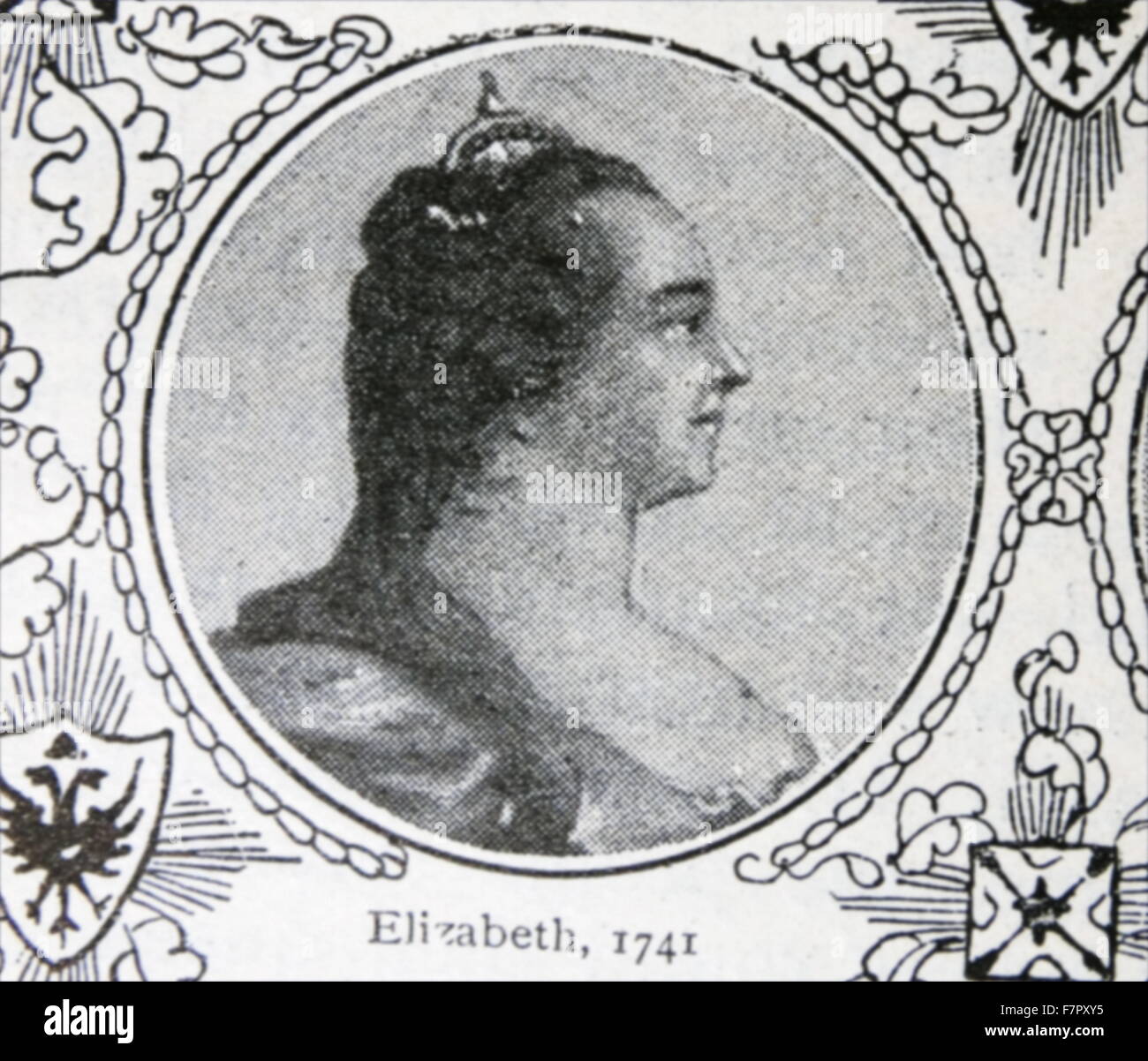 Elizaveta Petrovna (1709 - 1762), également connu sous le nom de Yelisaveta et Elisabeth, impératrice de Russie à partir de 1741 jusqu'à sa mort Banque D'Images