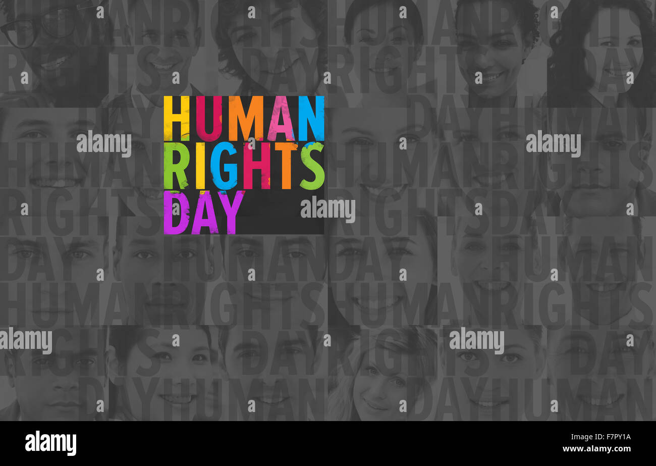 Image composite des droits de l'homme Banque D'Images