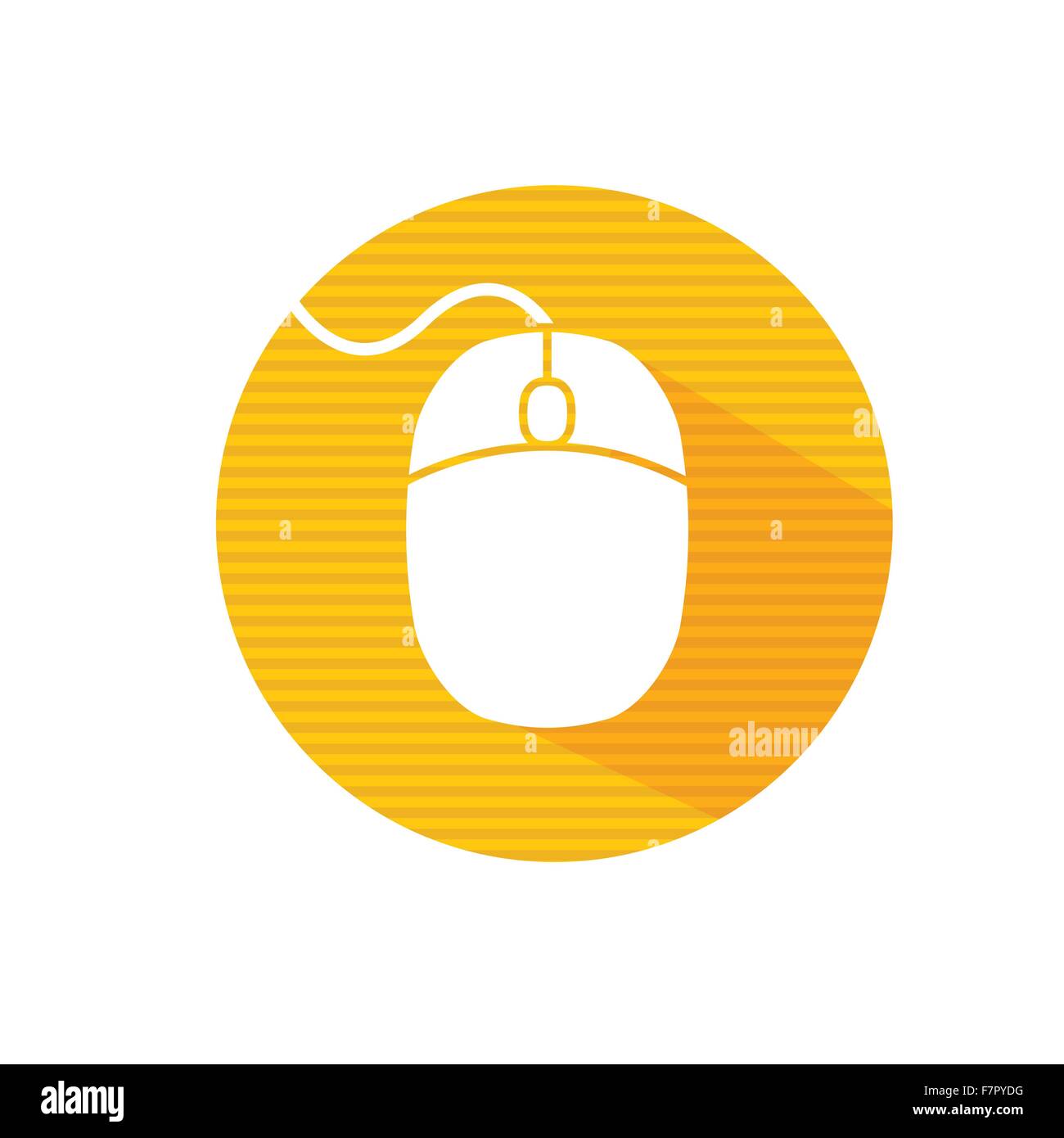 Télévision ombre portée de l'icône de la souris d'ordinateur Illustration de Vecteur