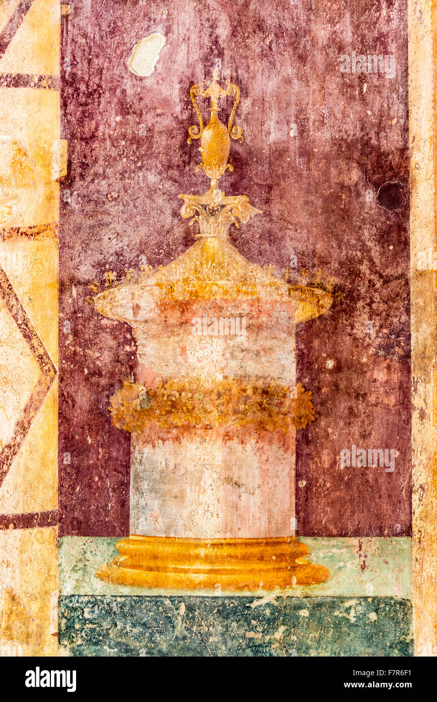 Fresque romaine antique Banque D'Images