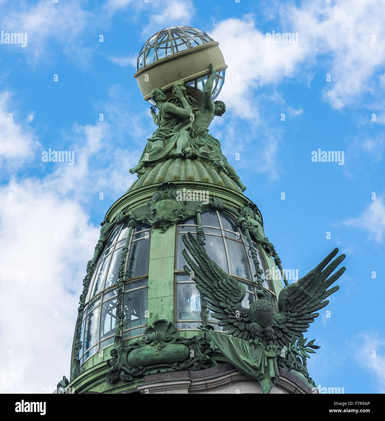 Bâtiment historique de la compagnie Singer, à l'heure actuelle, la Chambre des livres sur la Perspective Nevski, à Saint-Pétersbourg, Russie Banque D'Images