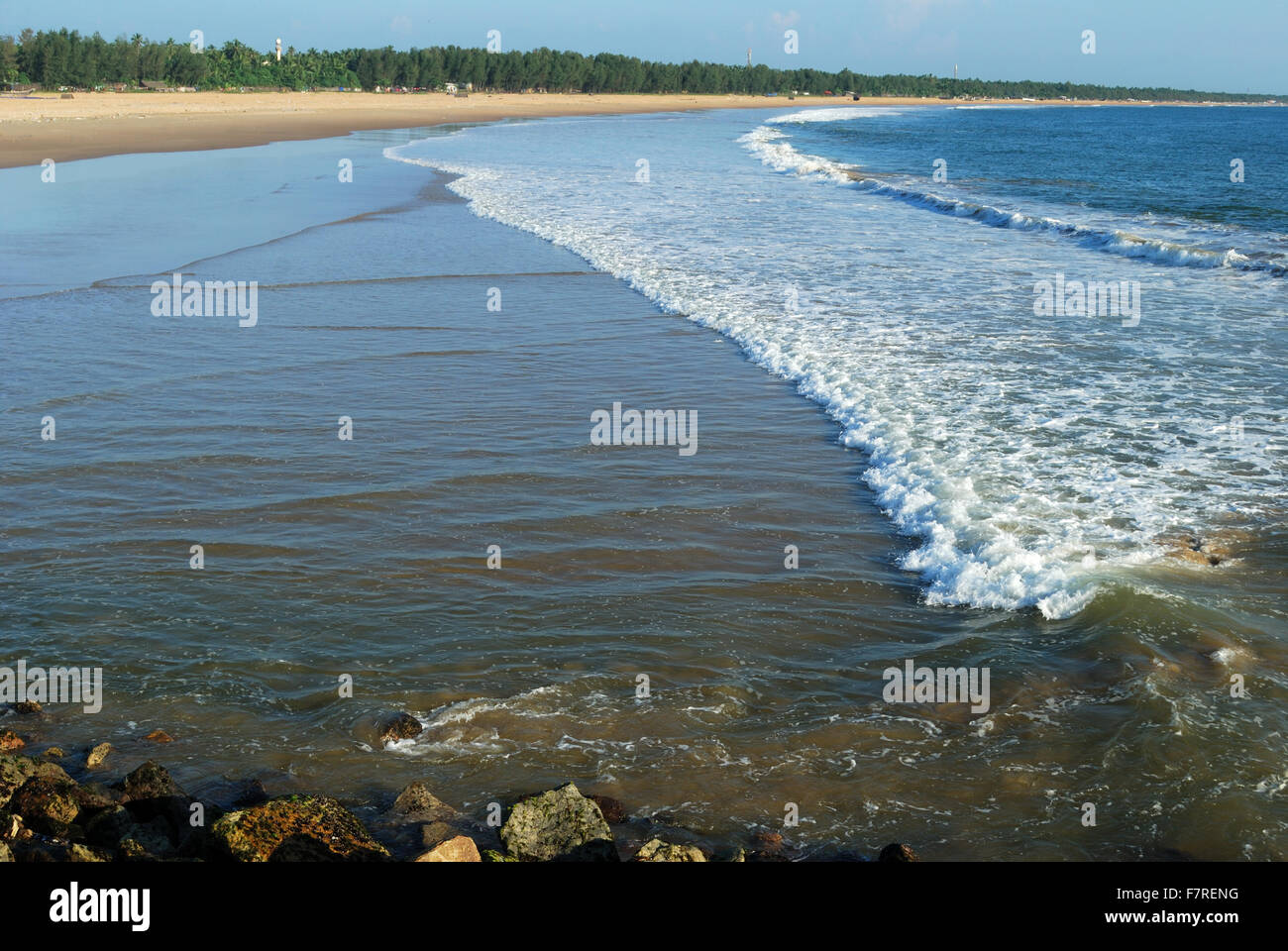 Perumathura beach près de Trivandrum Kerala Inde Banque D'Images