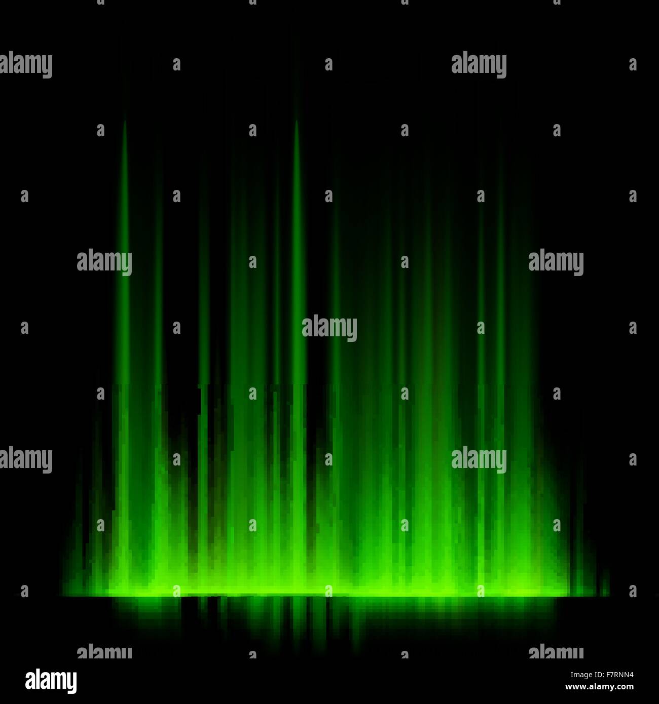 Green northern lights, aurora borealis. EPS 10 Illustration de Vecteur