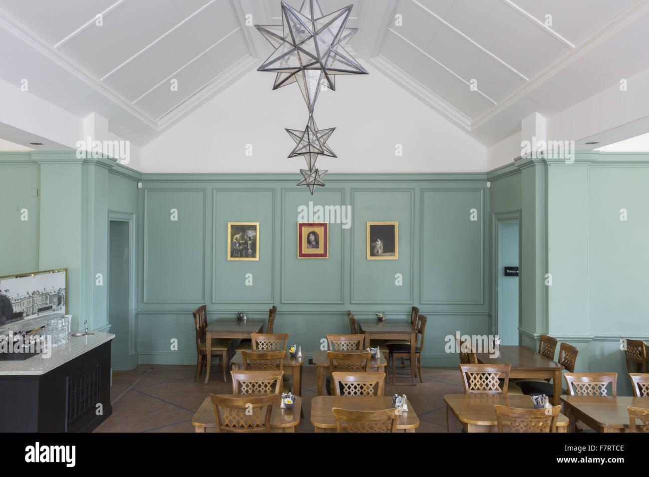 Le Restaurant Pavilion à Upton House and Gardens, Warwickshire. Banque D'Images