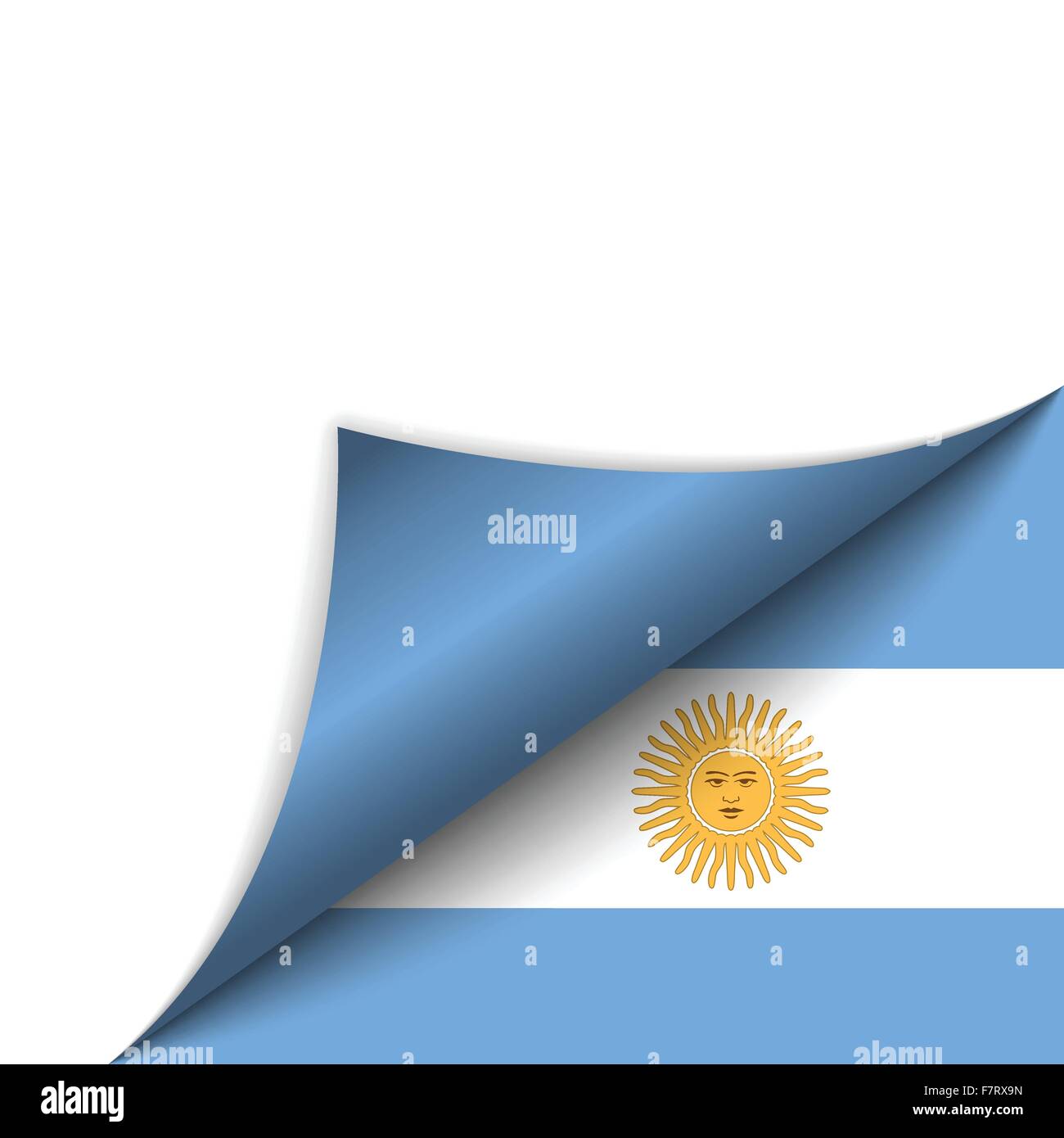 L'Argentine drapeau du pays en tournant la page Illustration de Vecteur