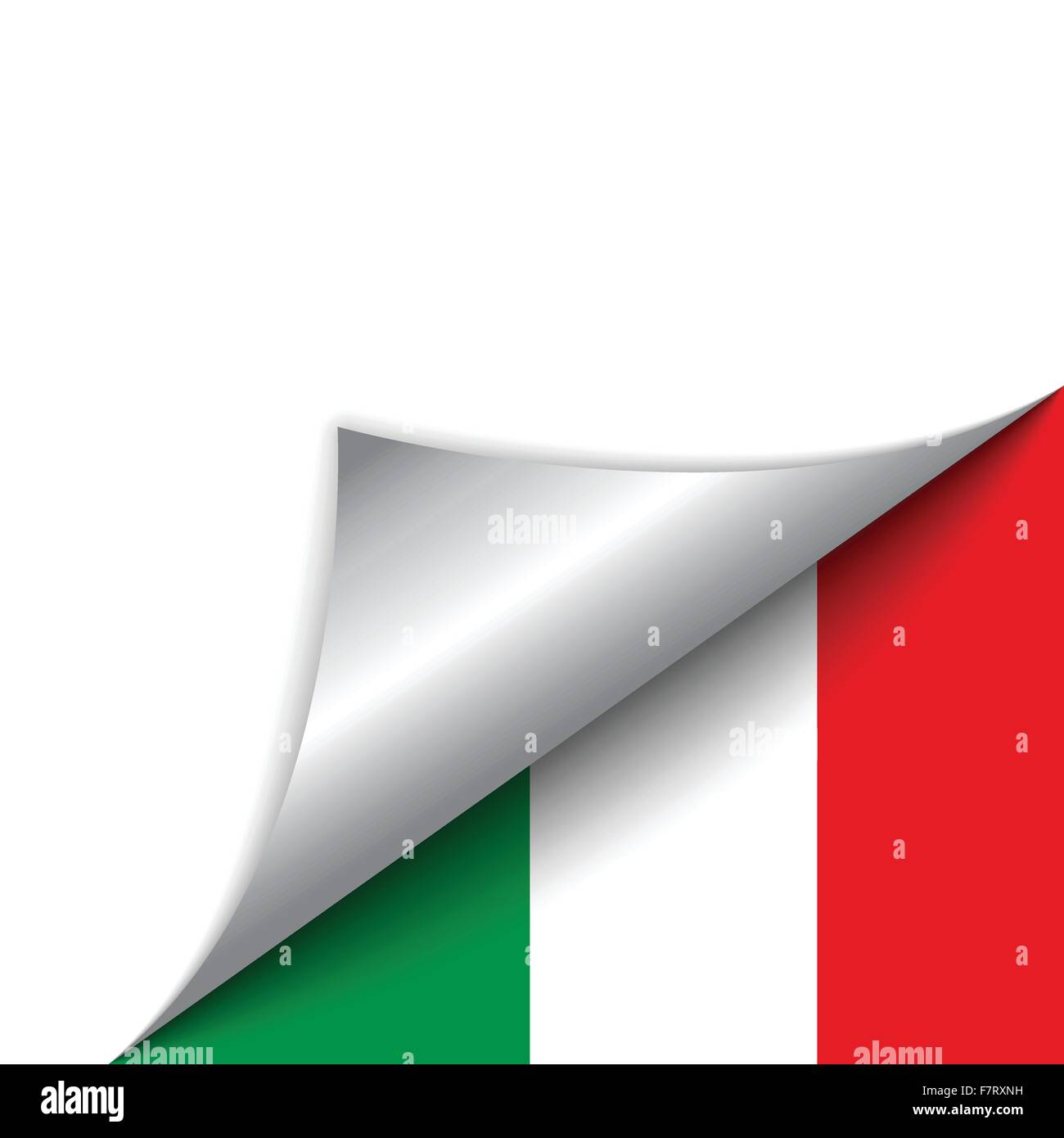 Italie drapeau du pays de tourner la page Illustration de Vecteur