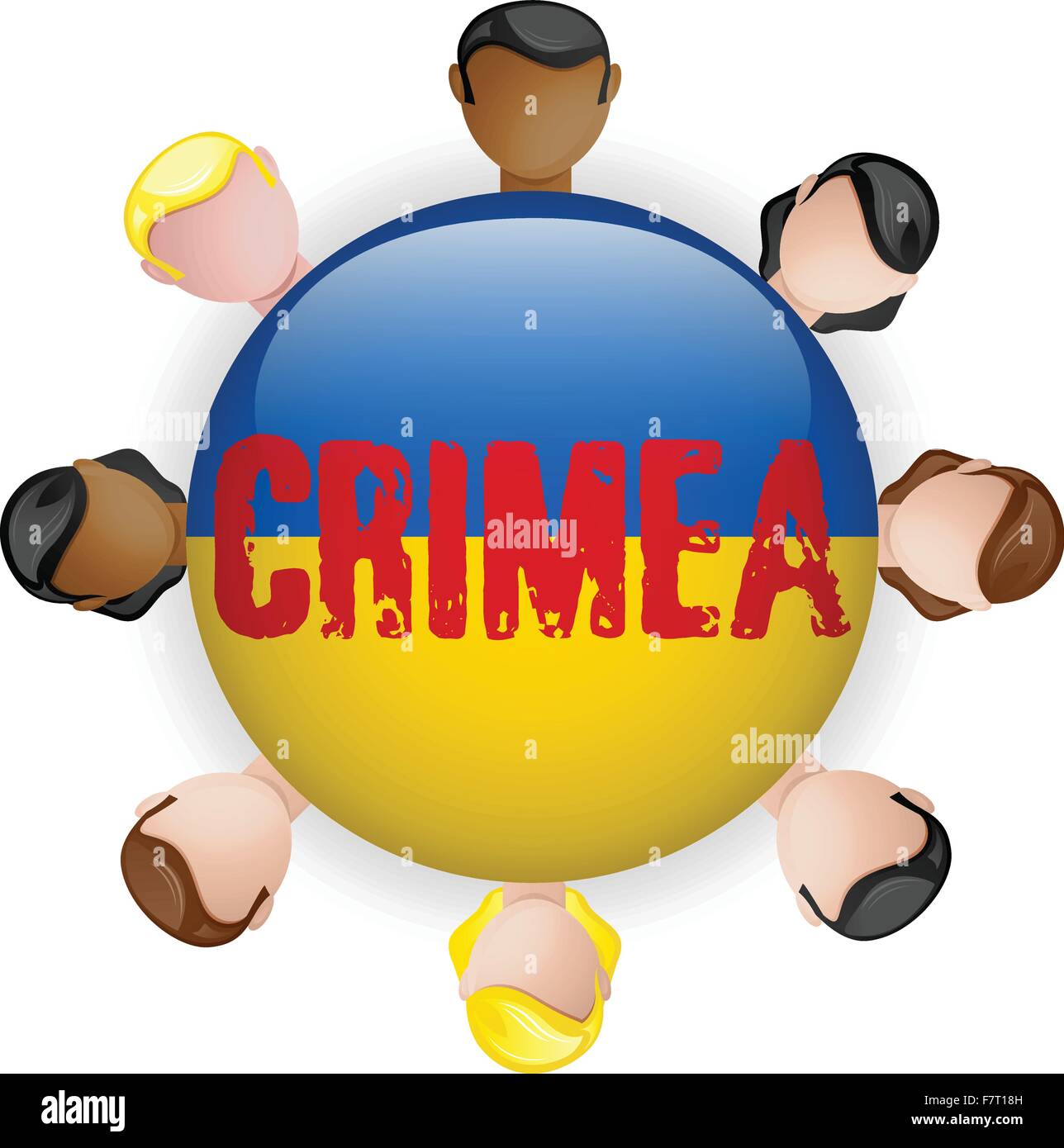 L'Ukraine et la Russie pour l'icône conflits Crimée Illustration de Vecteur