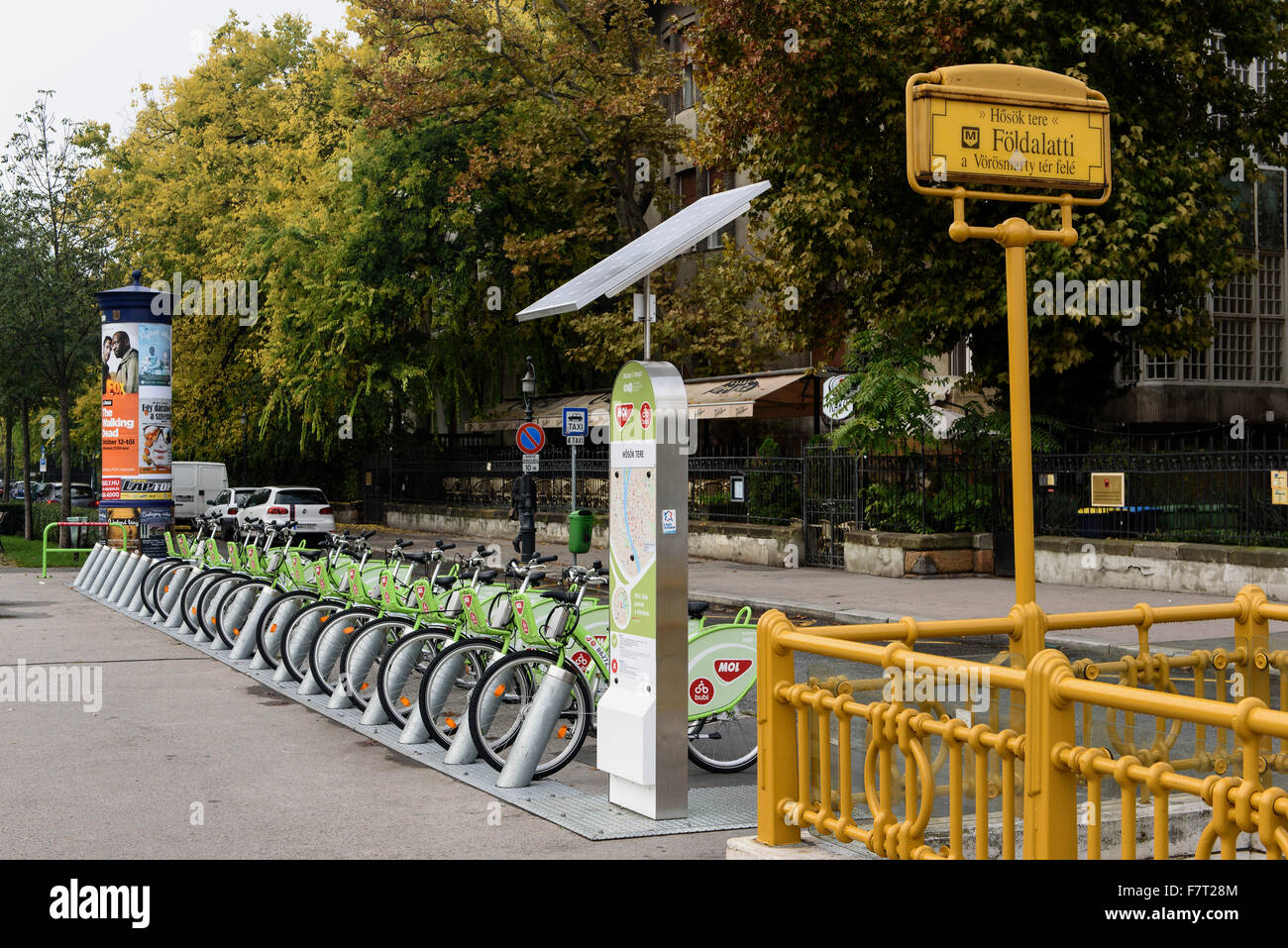 Métro M1 Földalatti Andrássy Ut, sous Gare Place des Héros Hösök tere, Budapest, Hongrie, du patrimoine mondial de l'UNESCO Banque D'Images