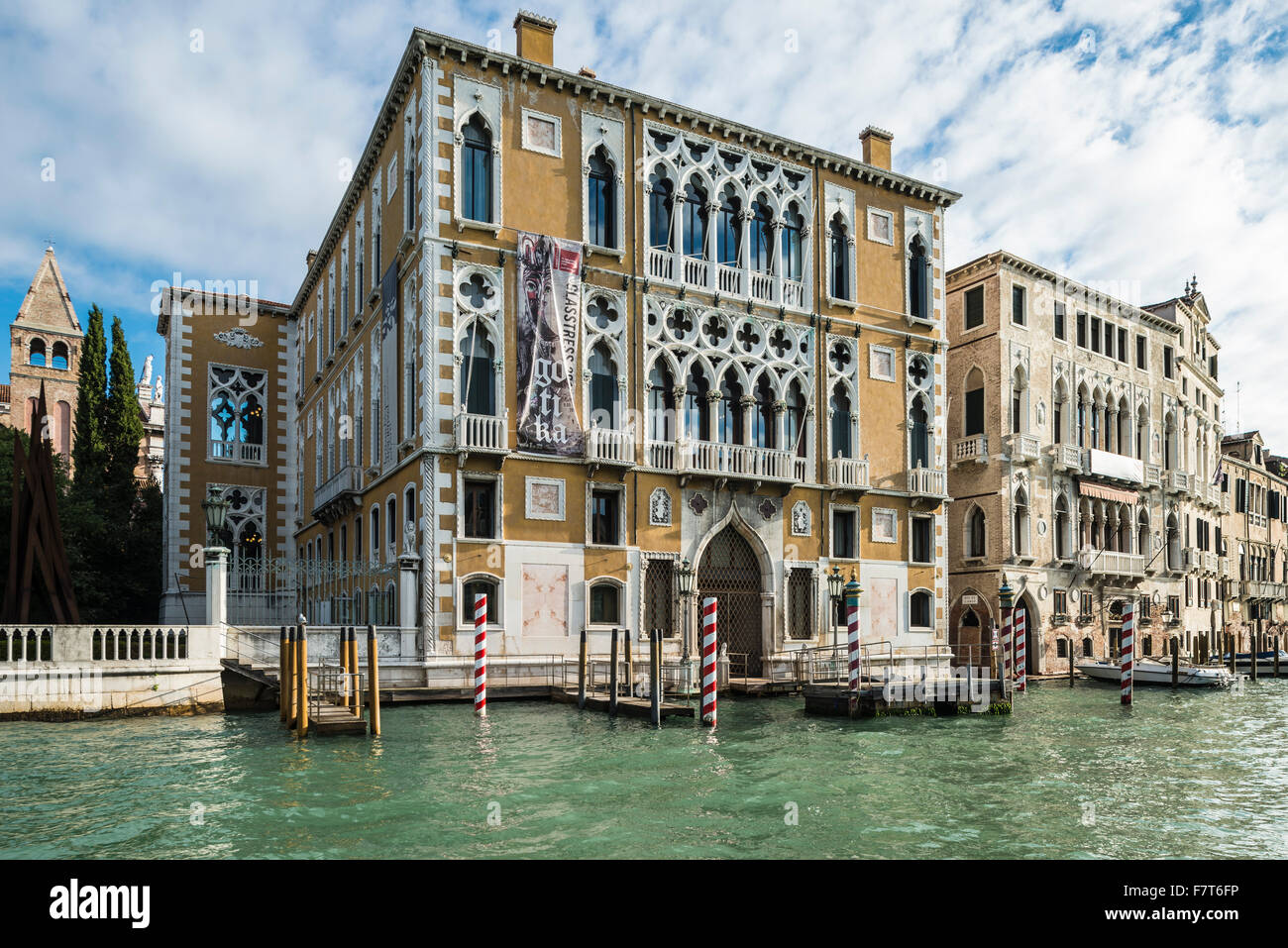 Le palais Cavalli-Franchetti, Grand Canal, San Marco, Cannaregio, Venise, Vénétie, Italie Banque D'Images