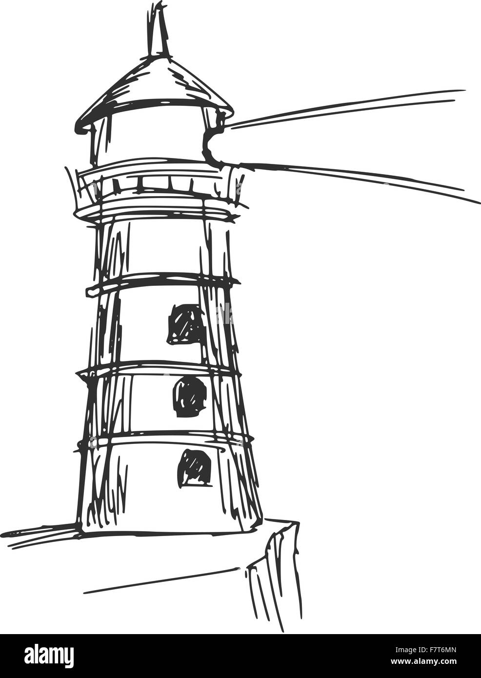 phare Illustration de Vecteur