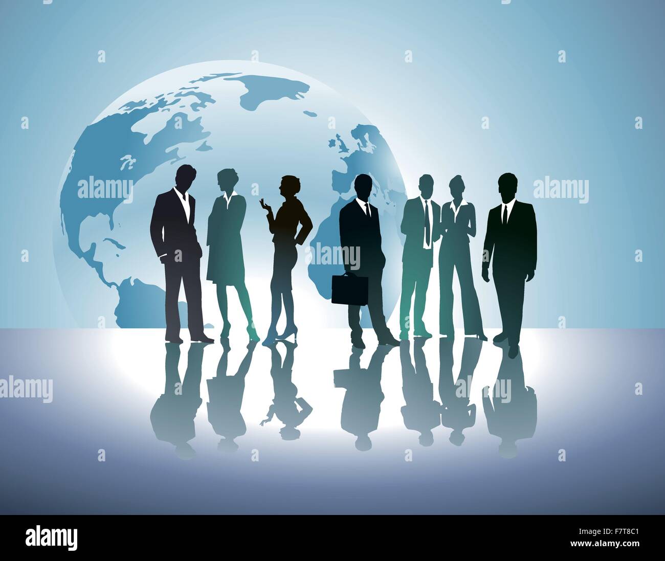 Liens et le commerce mondial Illustration de Vecteur