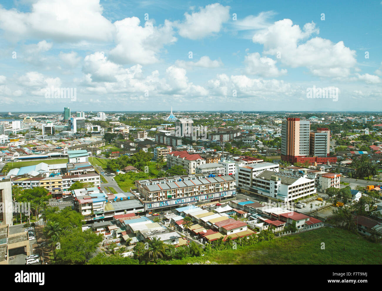 Cityscape, Kuching, Sarawak, Bornéo, Malaisie Banque D'Images