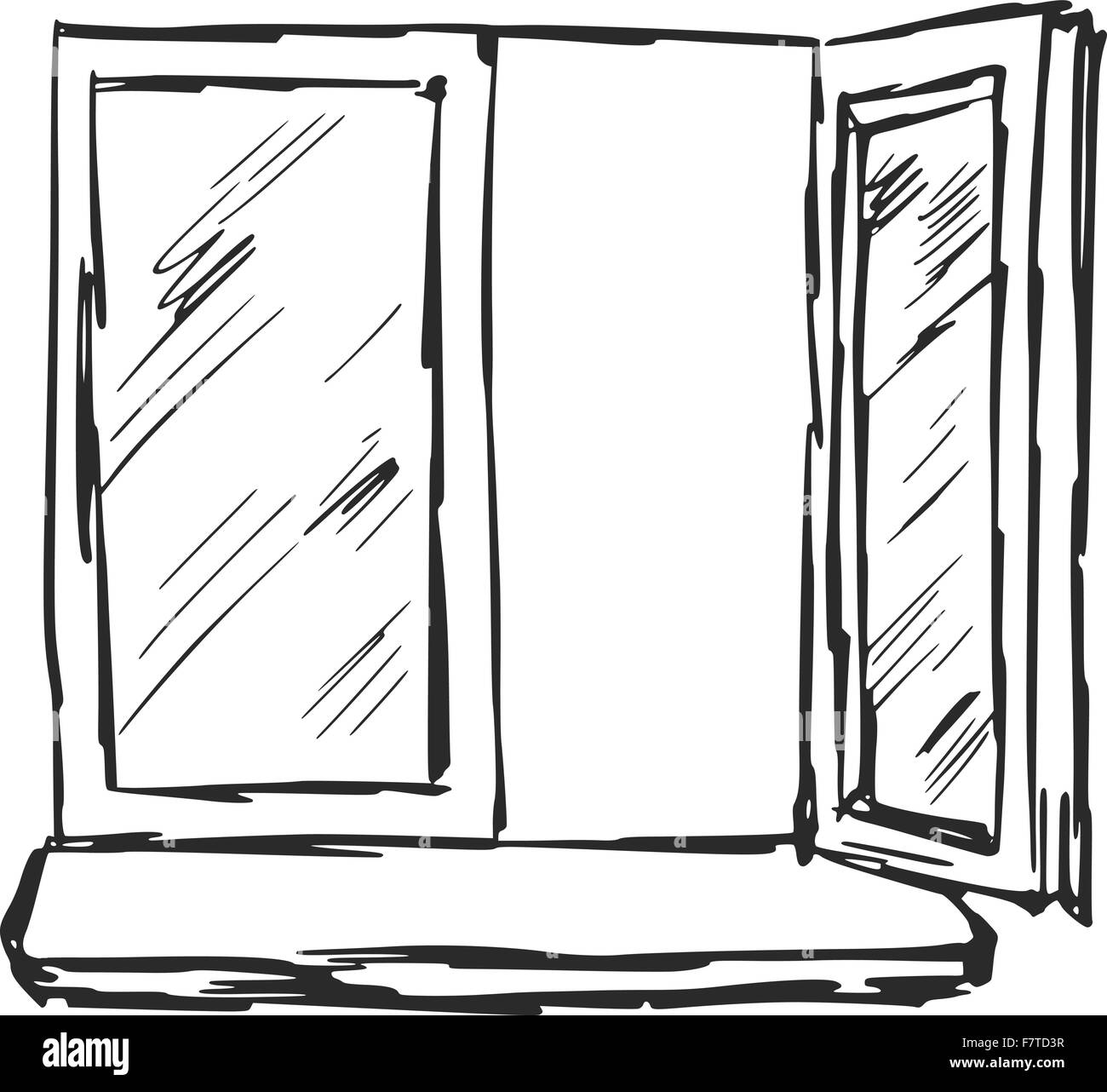 Ouvrez la fenêtre Illustration de Vecteur