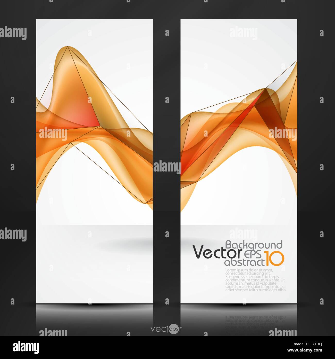 Abstract Orange. vagues lisses Illustration de Vecteur