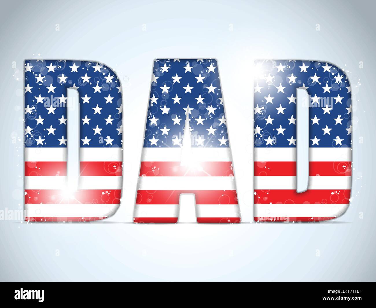 Heureux Pères Jours USA American Dad Illustration de Vecteur