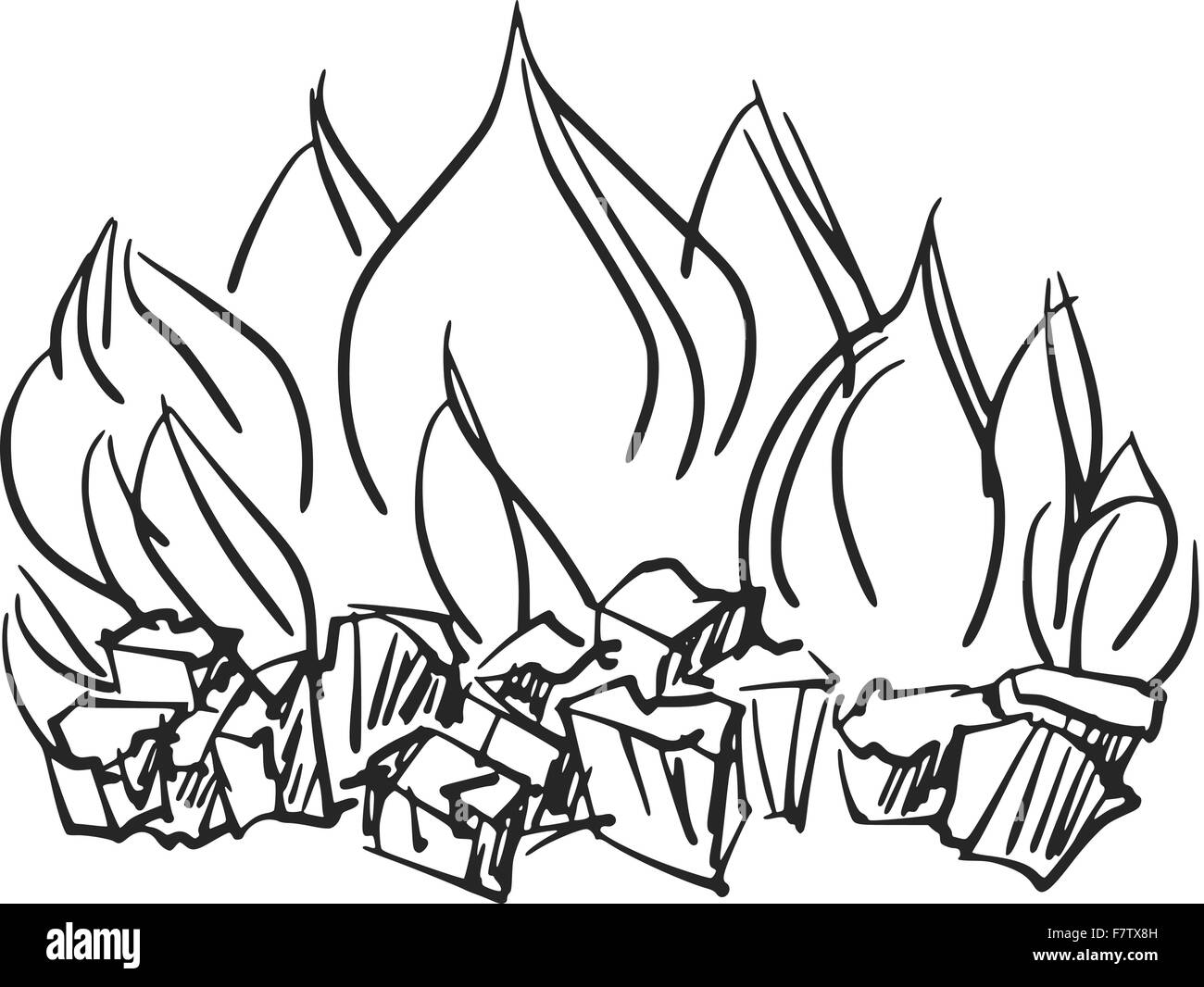 feu Illustration de Vecteur