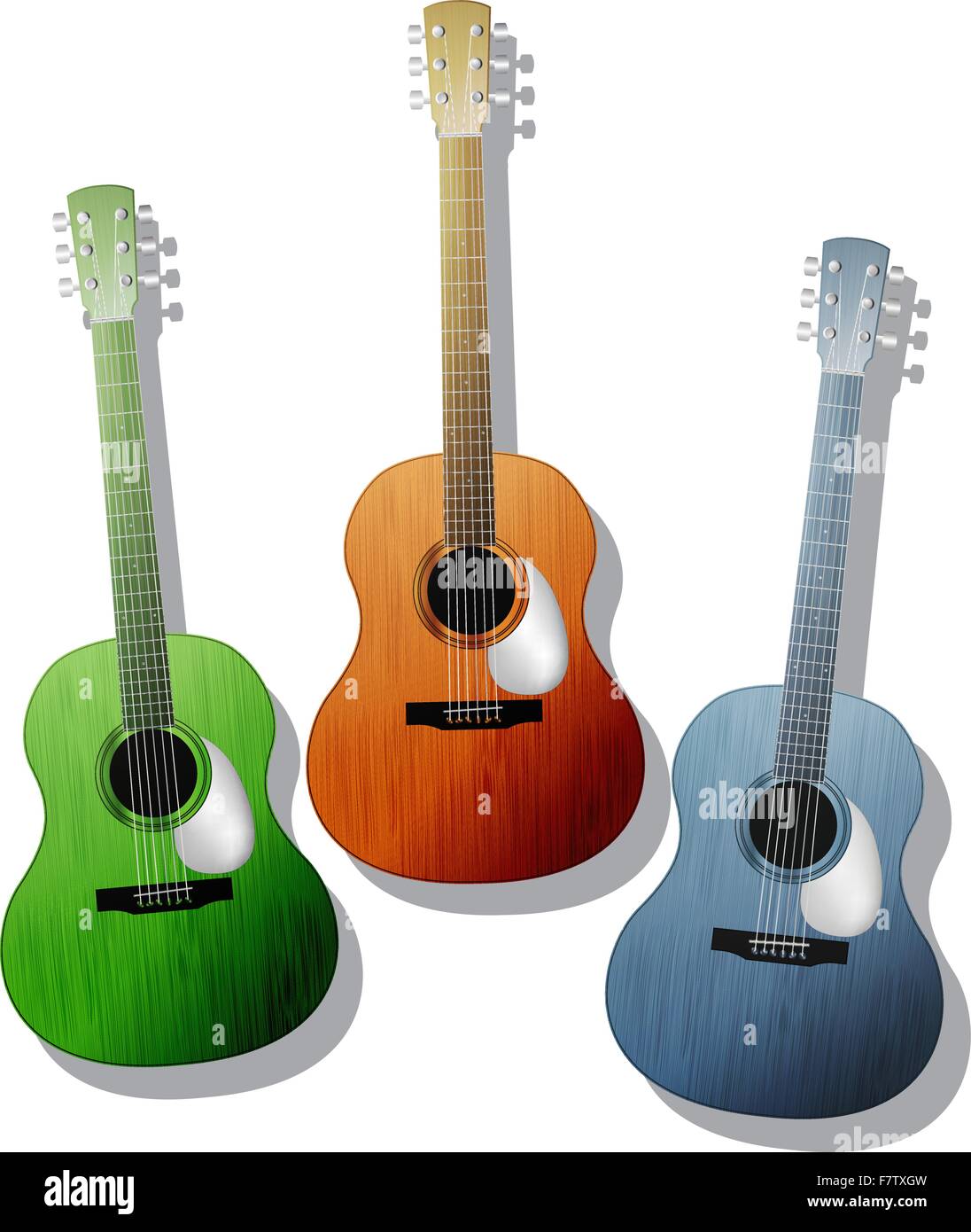 Guitare couleur Illustration de Vecteur