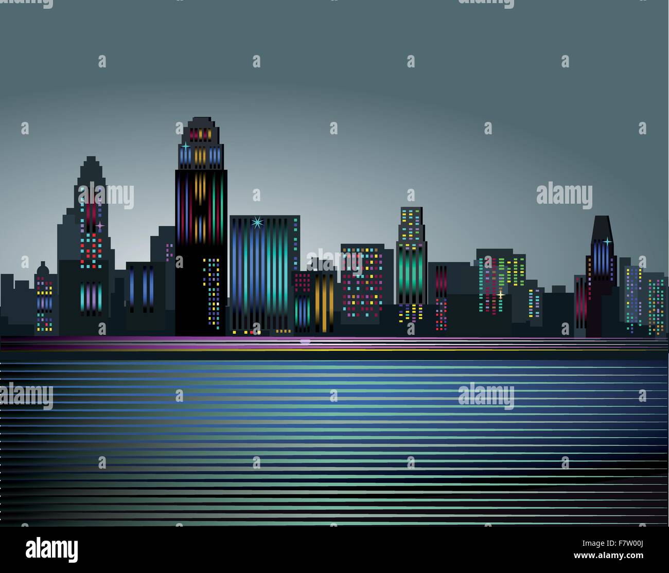 Ville de nuit Illustration de Vecteur