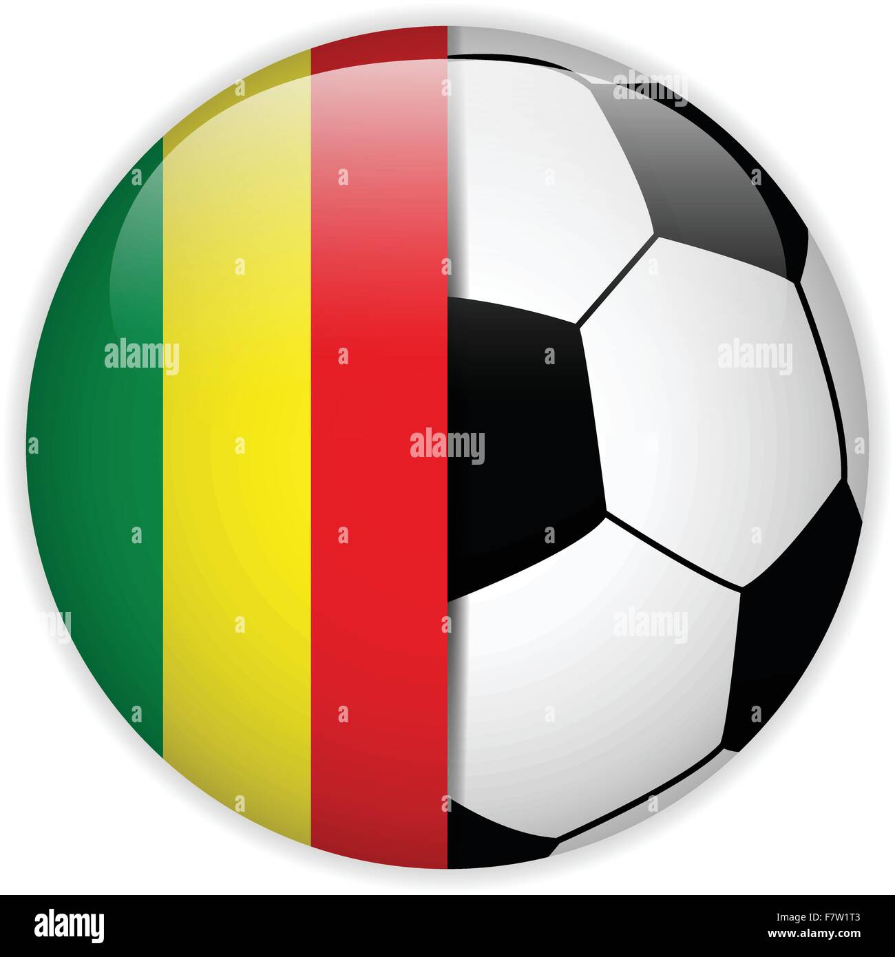 Mali drapeau avec ballon de soccer Background Illustration de Vecteur