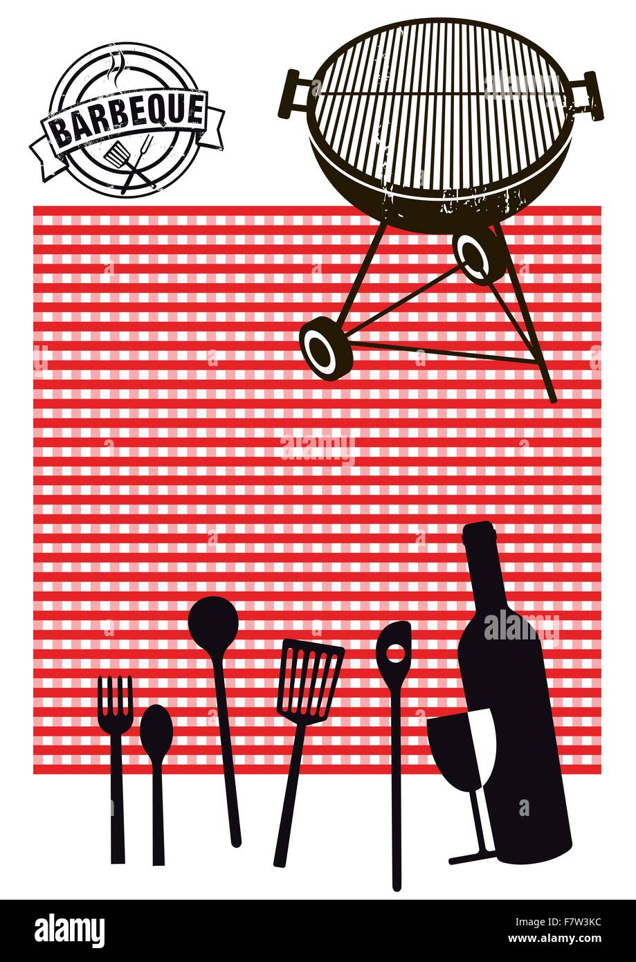 Pique-nique barbecue Illustration de Vecteur