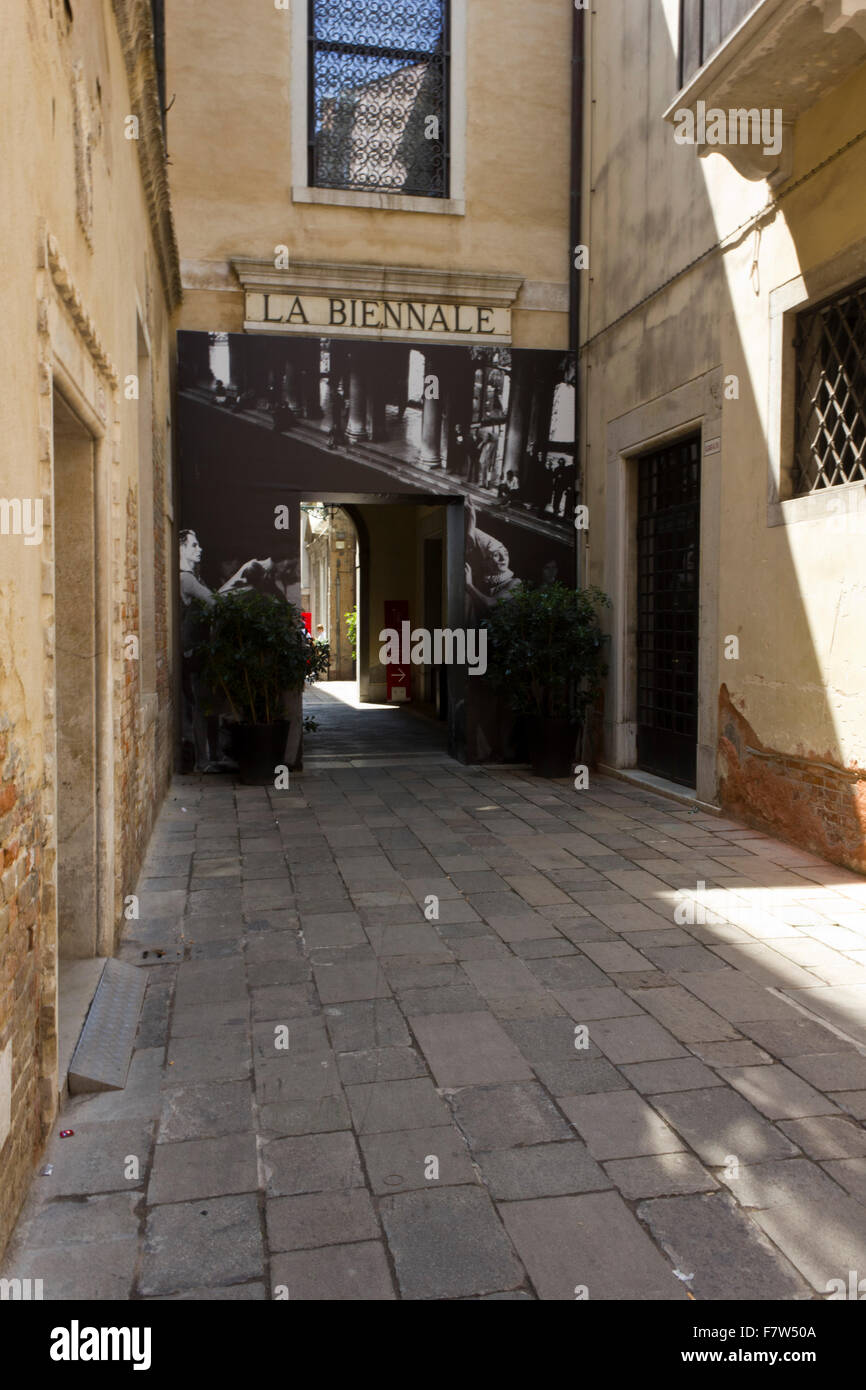 Venise, Italie, le 4 juin 2014 : porte d'entrée pour la Biennale de Venise, connu dans le monde entier pour ses expositions. Banque D'Images