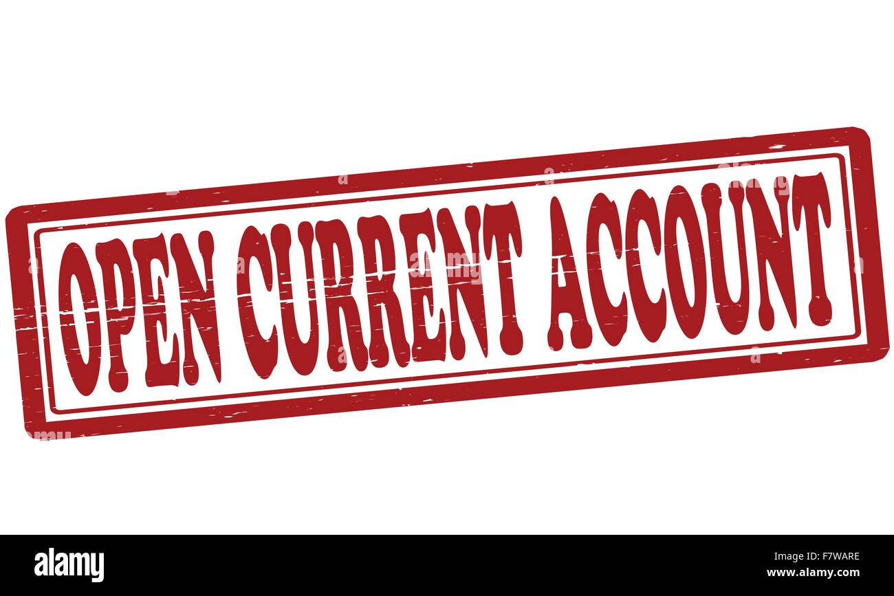Compte courant ouvert Illustration de Vecteur
