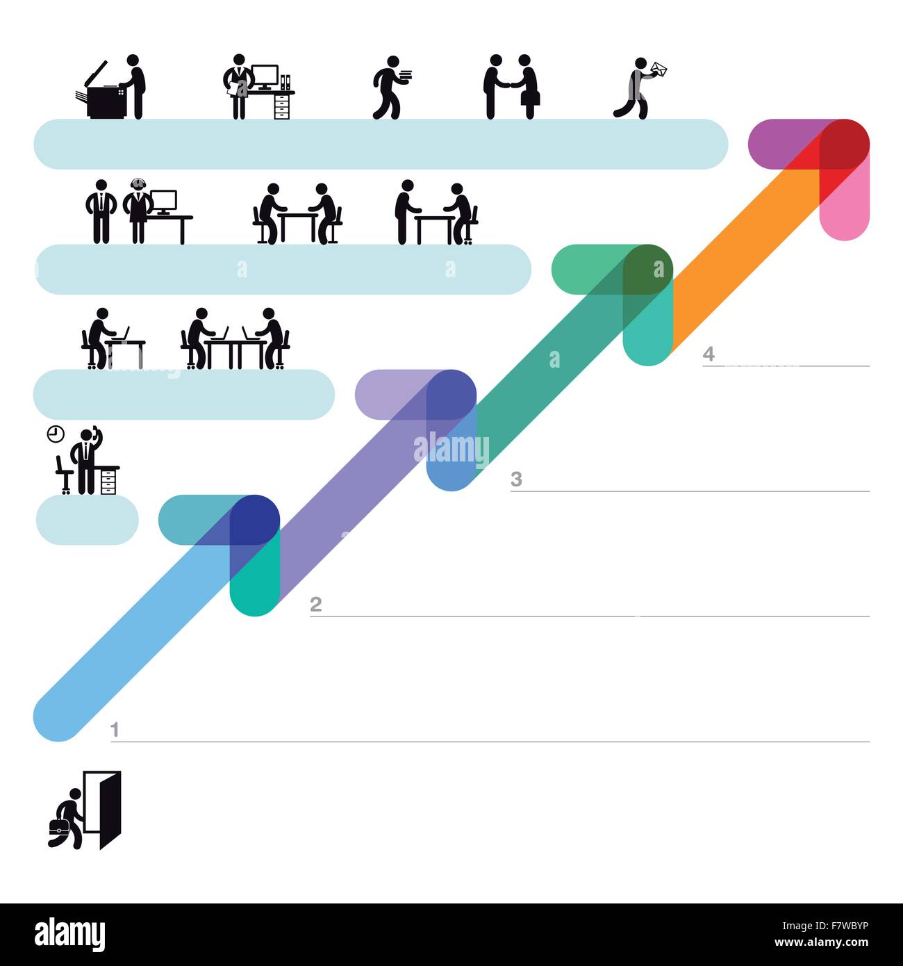 La coopération entre entreprises Illustration de Vecteur