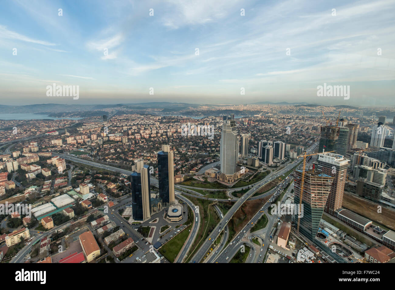 Vue sur la ville d'Istanbul, Istanbul, Turquie Saphir Banque D'Images