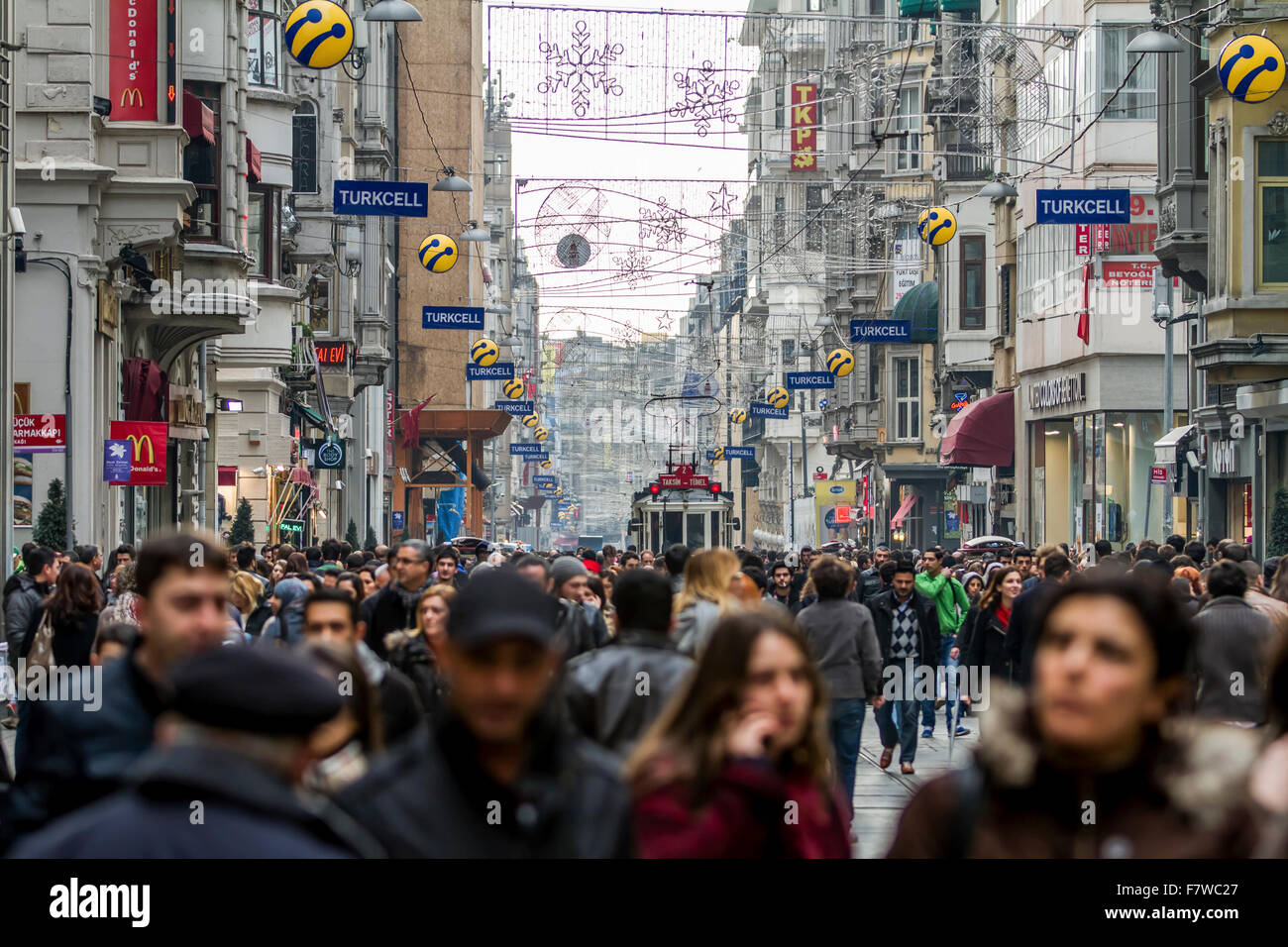 İstiklal Caddesi, Istanbul, Turquie Banque D'Images