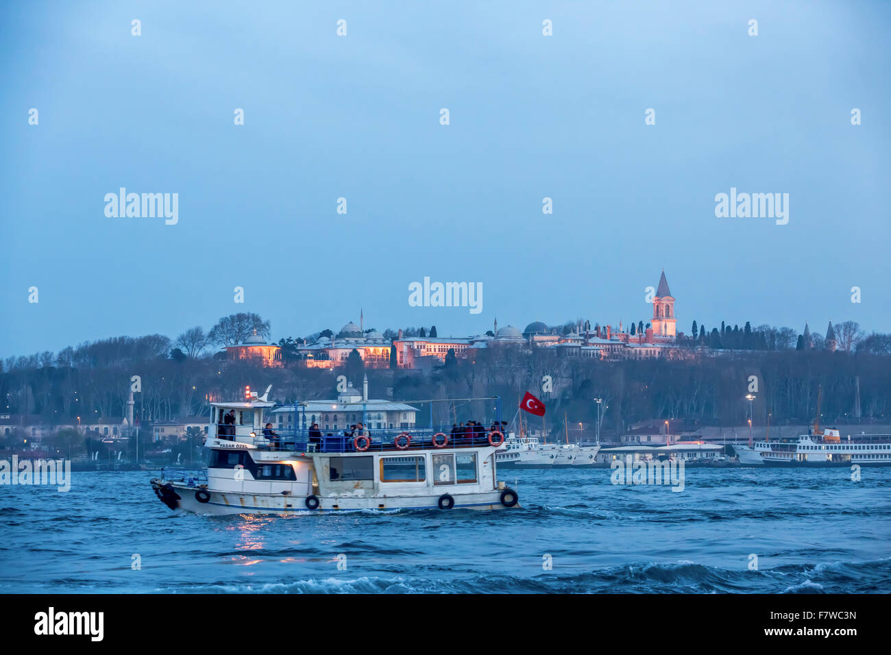 Voile sur la mer, Istanbul, Turquie Banque D'Images