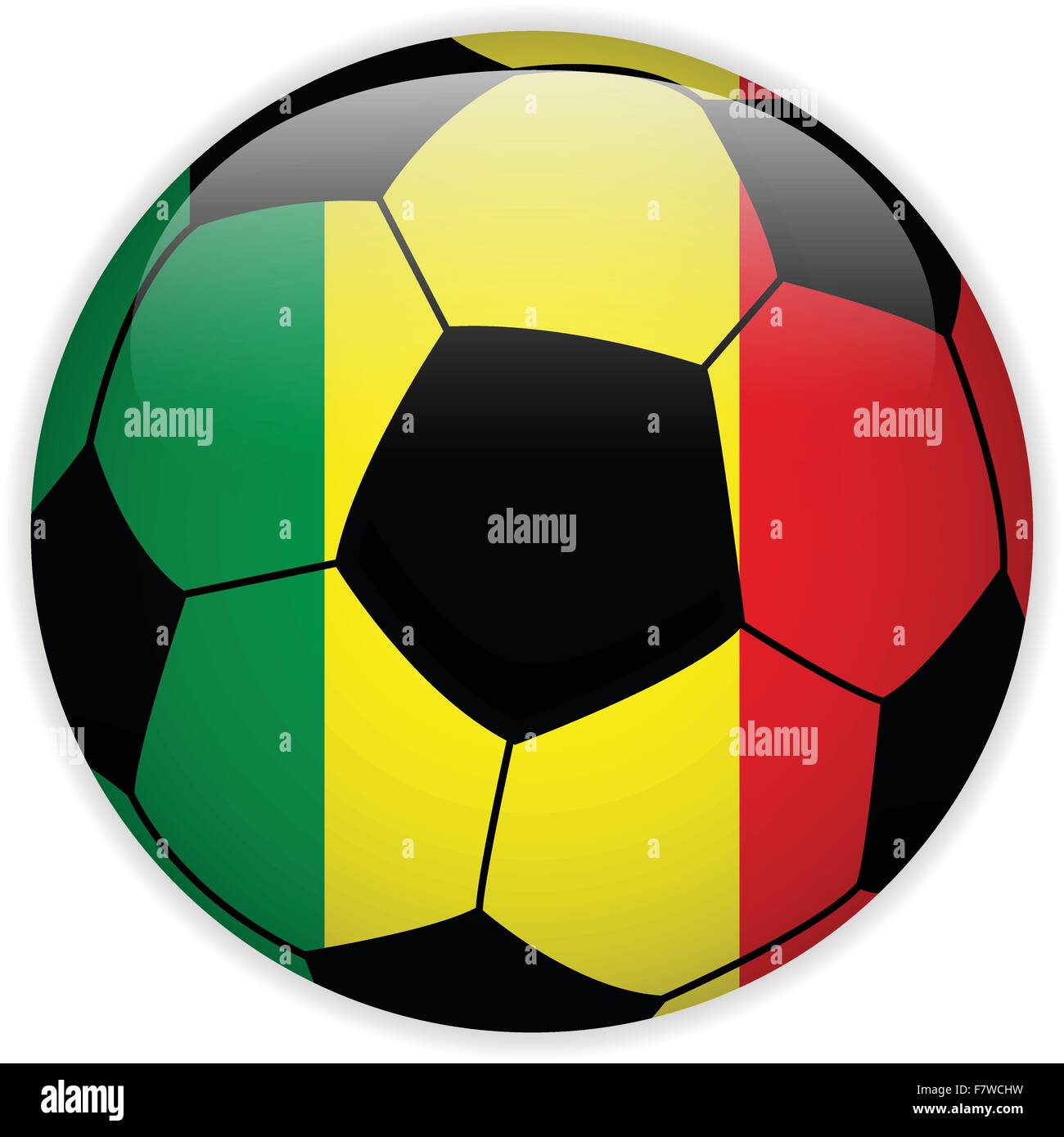 Mali drapeau avec ballon de soccer Background Illustration de Vecteur