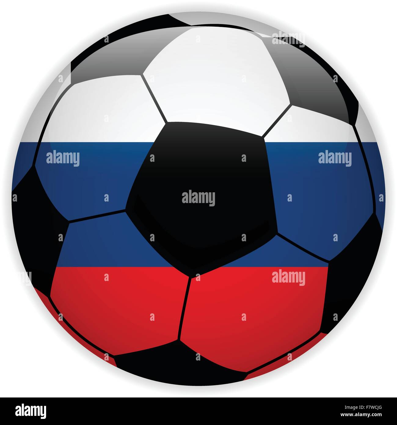 La Russie drapeau avec ballon de soccer Background Illustration de Vecteur