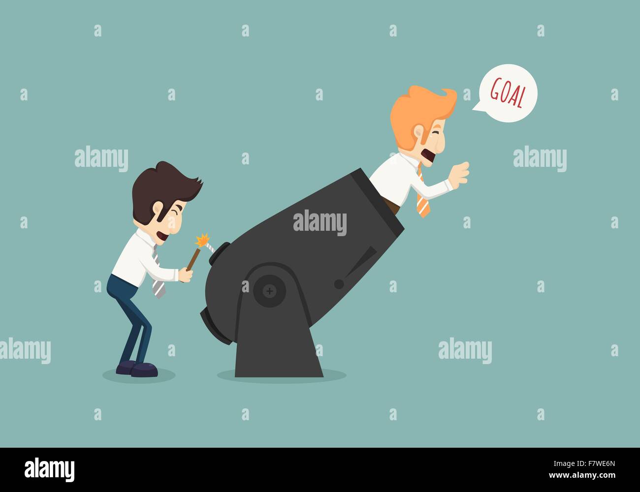 Les gens d'affaires visant à l'objectif Illustration de Vecteur