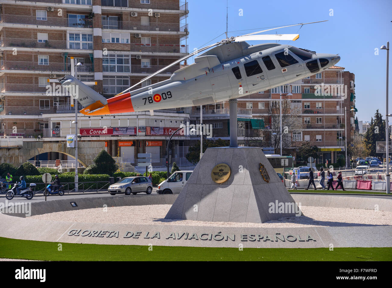 Glorieta de la aviación Española, Madrid, Espagne Banque D'Images