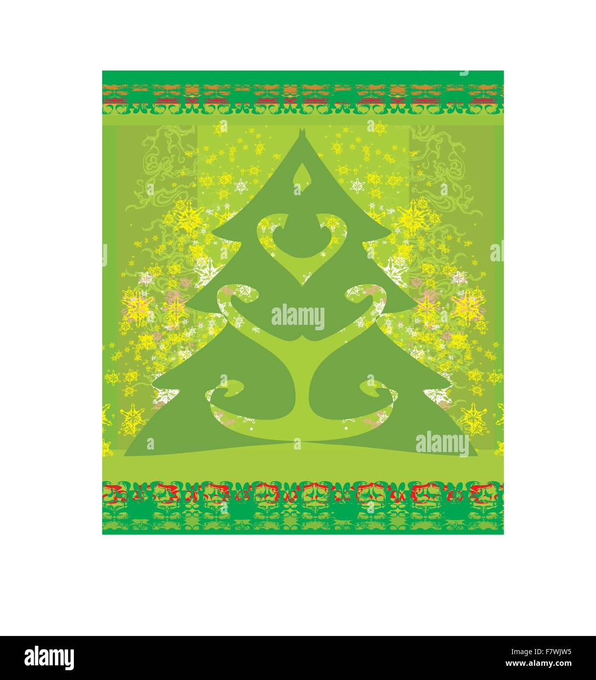 Fond de Noël avec Christmas Tree Illustration de Vecteur