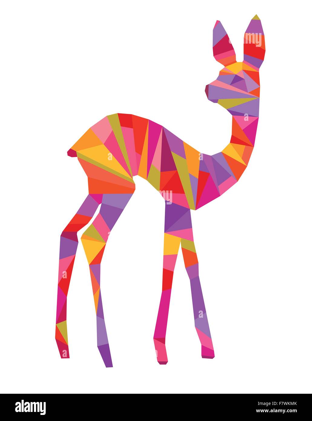 bambi colorée Illustration de Vecteur