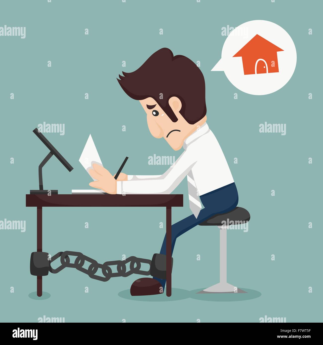 Businessman dur Illustration de Vecteur