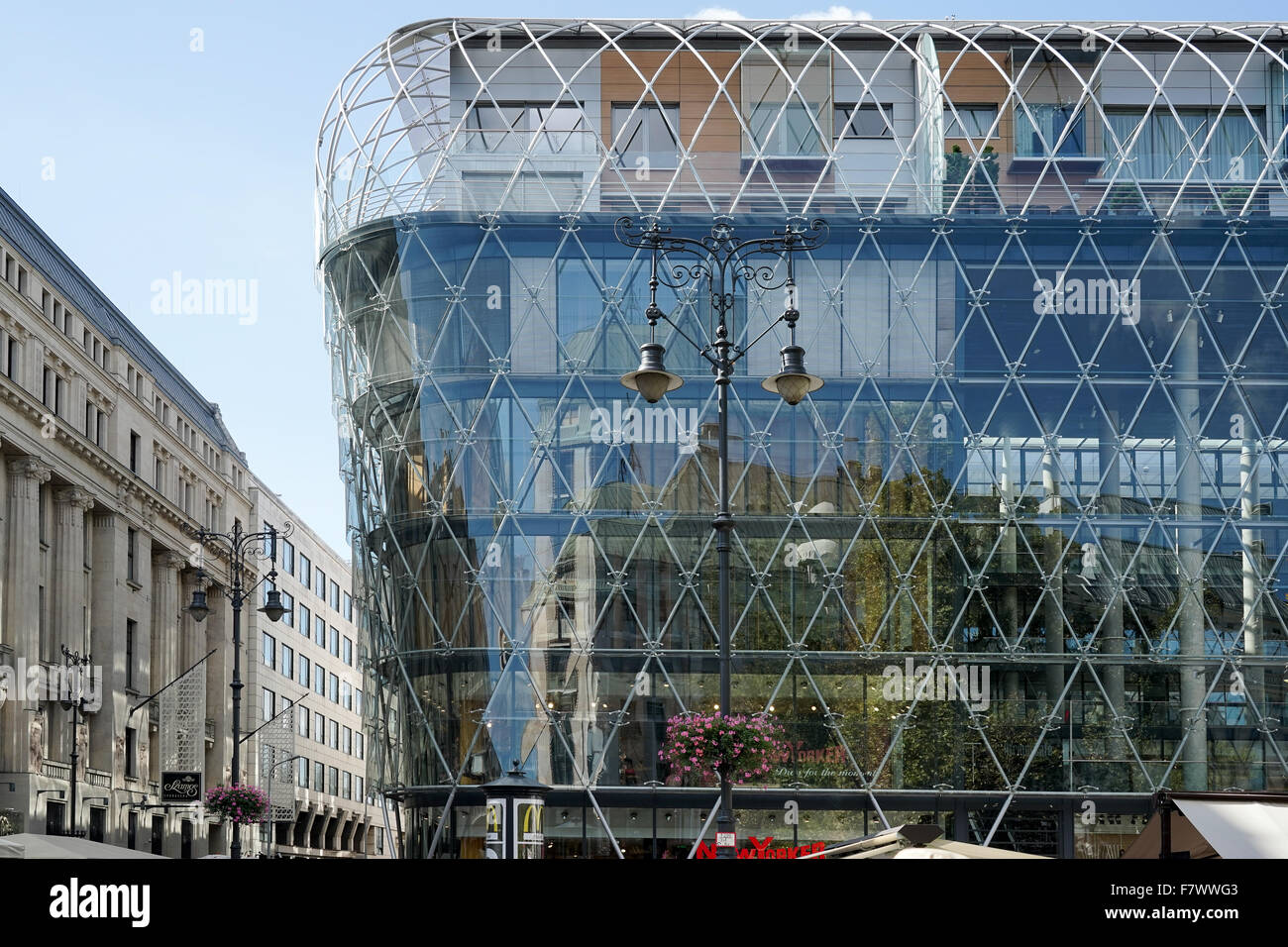 La construction du centre commercial Corvin à Budapest Banque D'Images