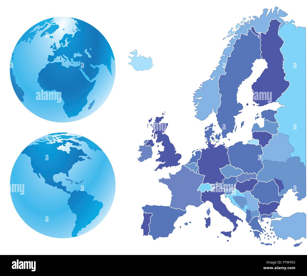 Carte de l’Europe Illustration de Vecteur