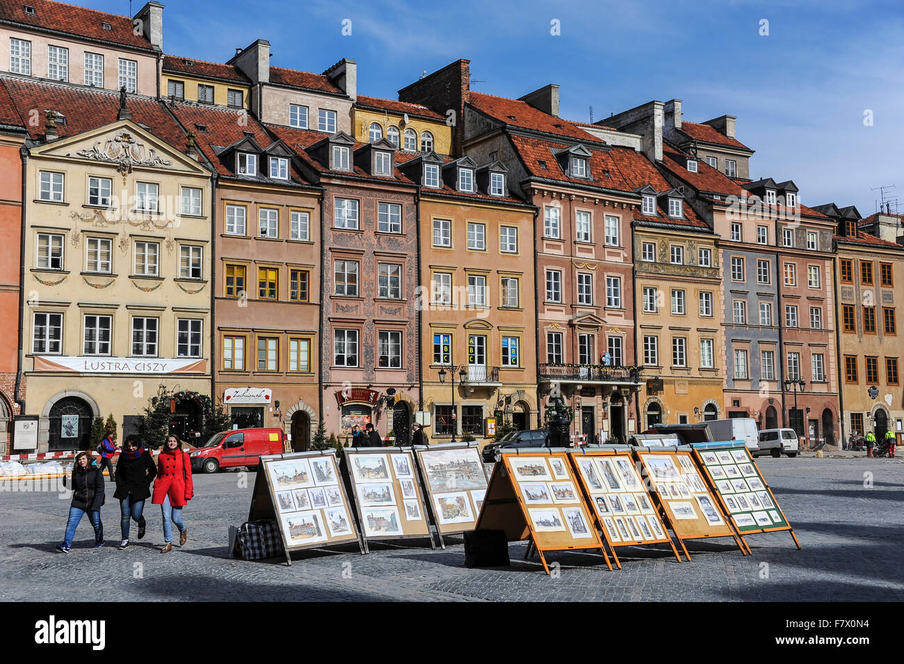 Place du marché de la vieille ville, Varsovie, Pologne Banque D'Images