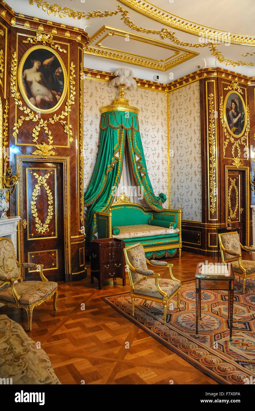 Chambre Royale au château royal, Varsovie, Pologne Banque D'Images