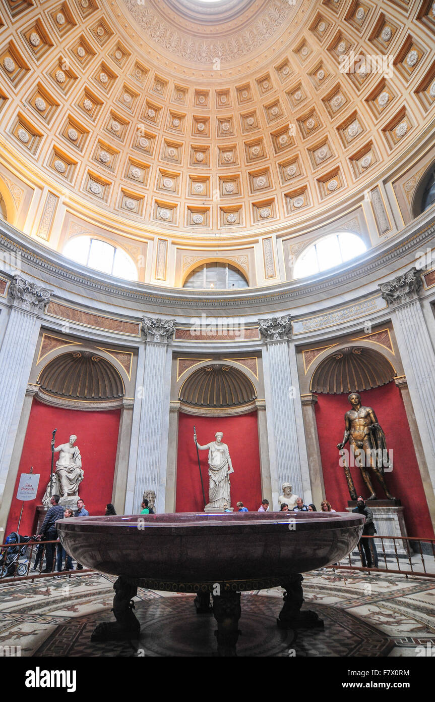 Salle ronde dans les Musées du Vatican, Vatican Banque D'Images