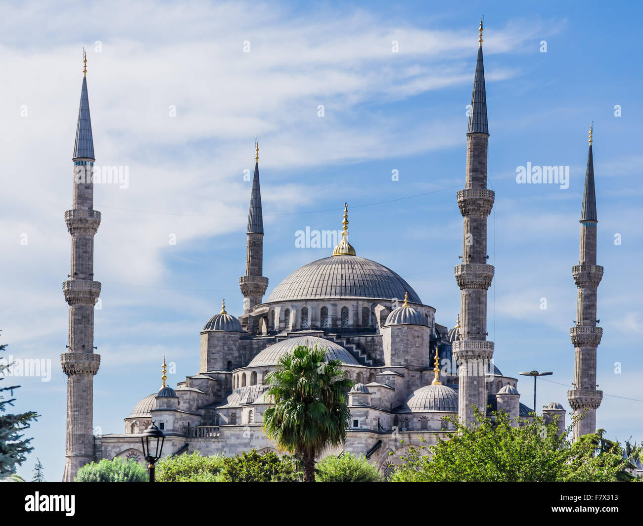 La mosquée bleue, également connu sous le nom de Sultanahmet Camii, Istanbul, Turquie Banque D'Images