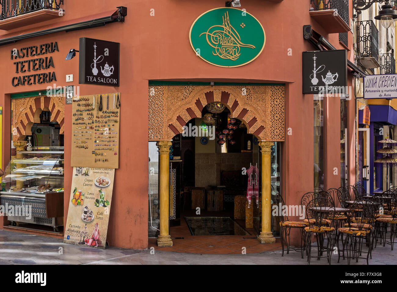 Restaurant malaga andalousie espagne Pasteur Banque D'Images