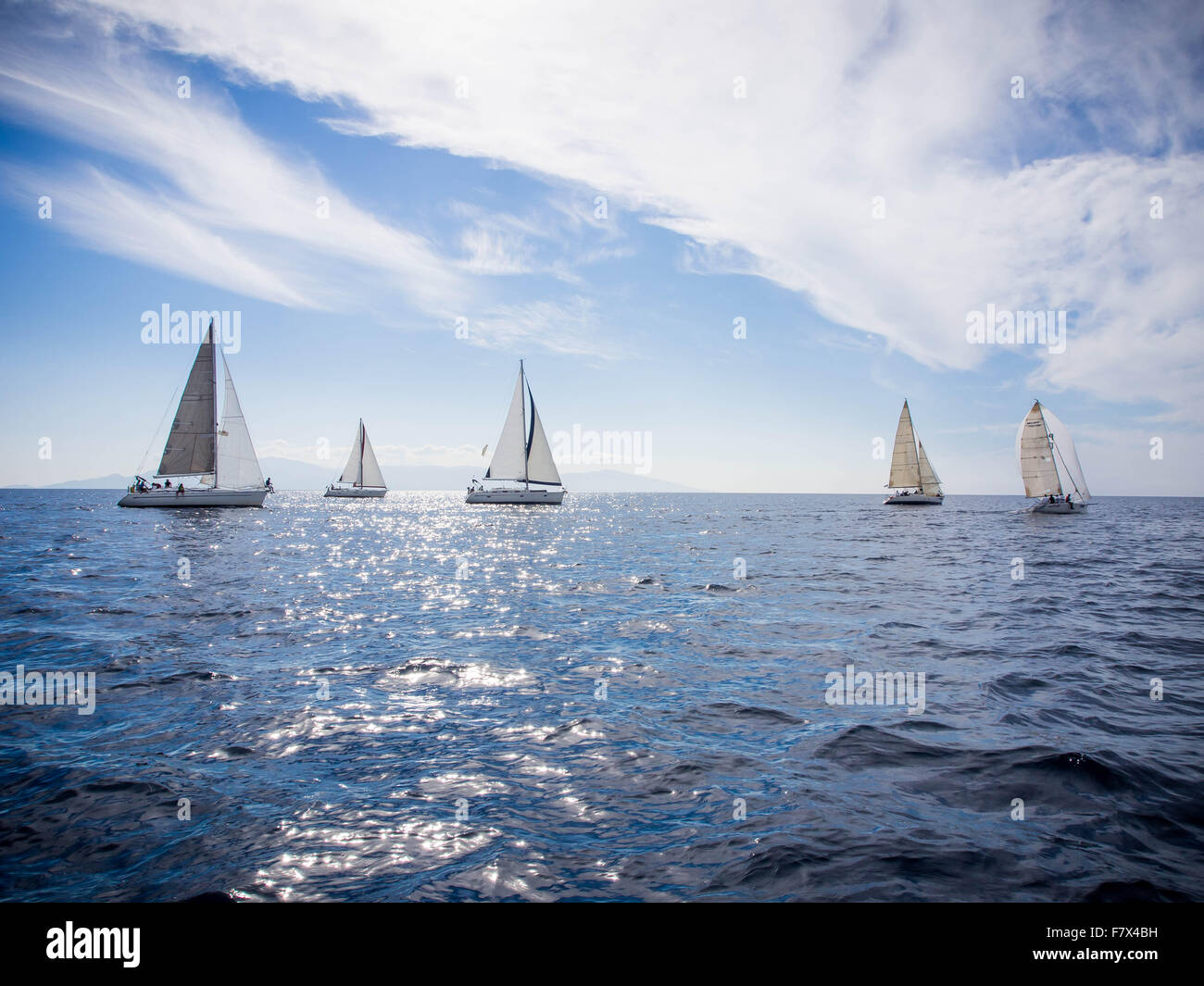 Yacht Race, Thassos, Grèce Banque D'Images