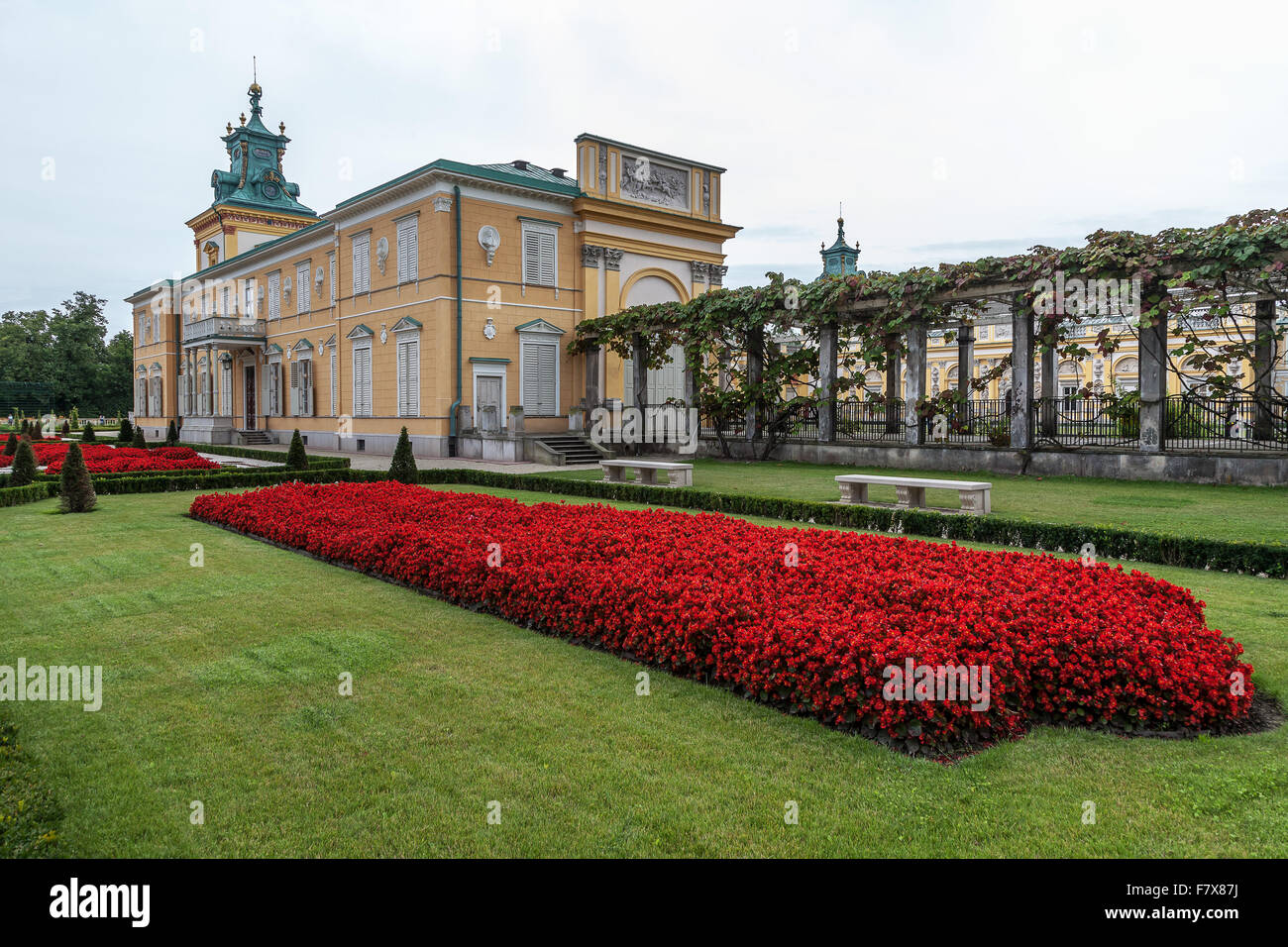 Le Palais Royel à Wilanow est l'un des monuments culturels les plus importants de Pologne. Waszawa, Pologne. Banque D'Images