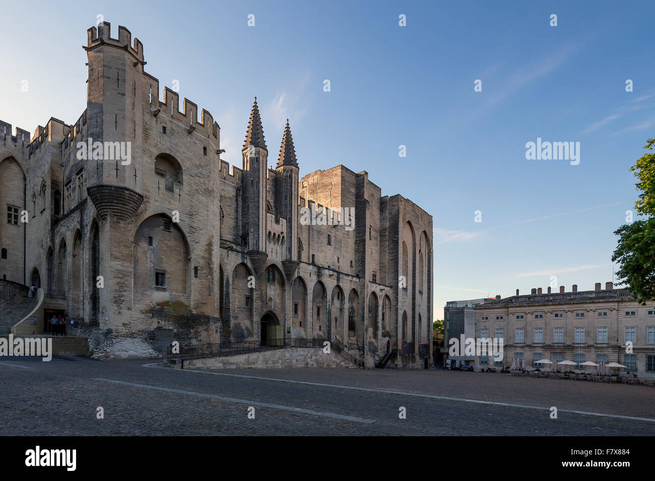 Palais des Papes à Avignon, Provence, France. Banque D'Images