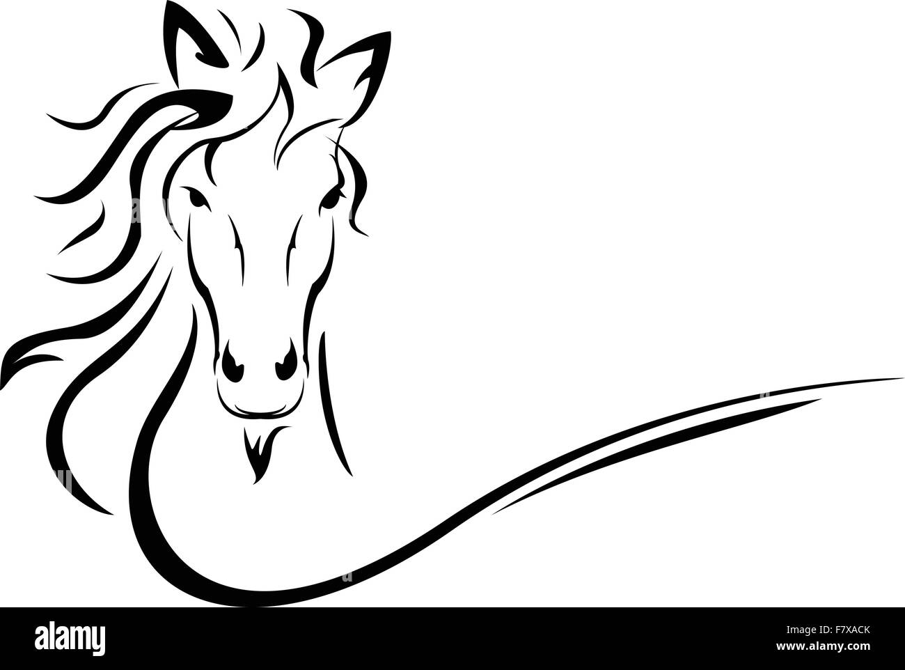 Cheval tête vector Illustration de Vecteur